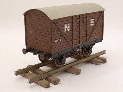 Lot 296 - A scratch-built 3 1/2in gauge locomotive and wagon