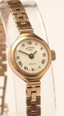 Lot 126 - A lady's 9ct gold cased Rotary wristwatch