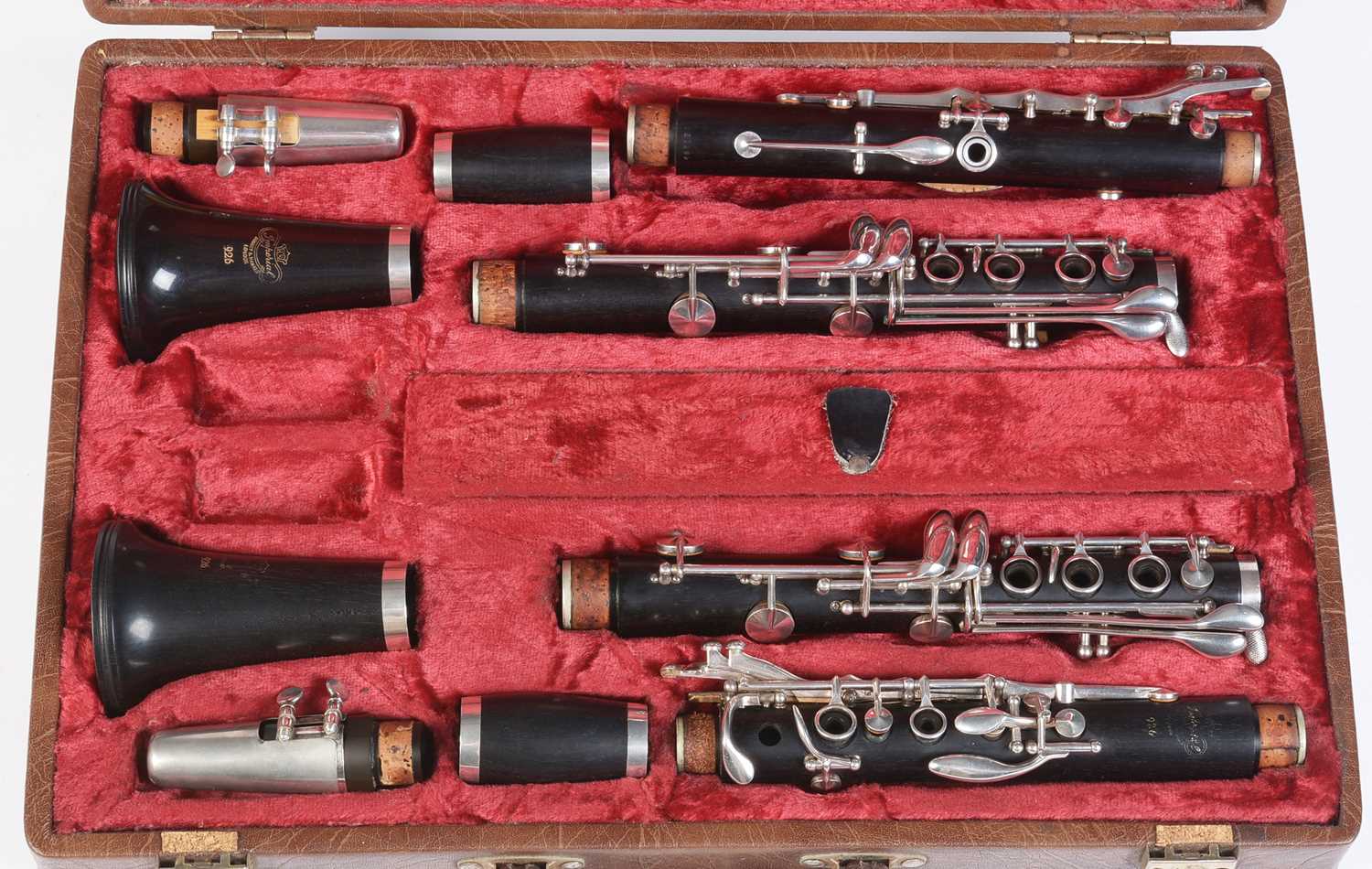 Lot 807 - Pair of Boosey and Hawkes Clarinets Imperial Model 926 Bb and A, cased