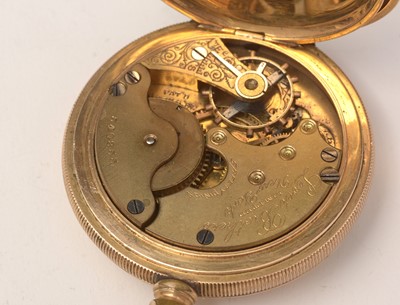 Lot 176 - A Georgian pair-cased pocket watch and a gold-plated half-hunter