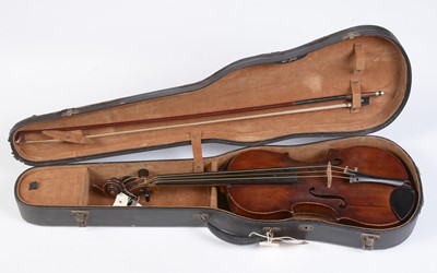 Lot 825 - Violin labelled Nicholas Peron