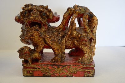Lot 364 - A Chinese earthenware figure of Shou Lao, and another.