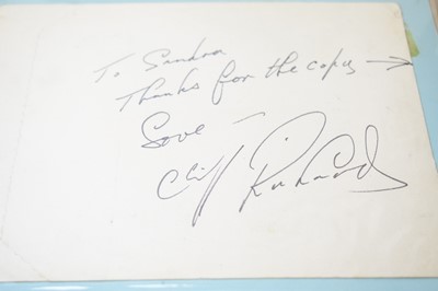 Lot 937 - Cliff Richard signed LPs and ephemera