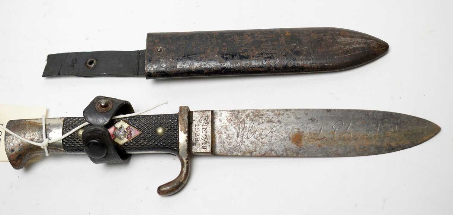 Lot 436 - A German WWII Hitler Youth dagger, by Ed. Wusthof