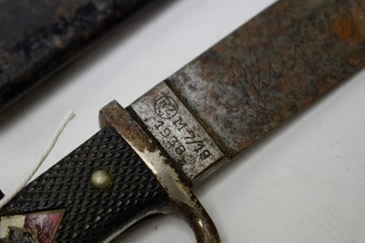 Lot 436 - A German WWII Hitler Youth dagger, by Ed. Wusthof