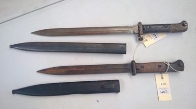Lot 447 - Two bayonets, one Belgian the other Czech