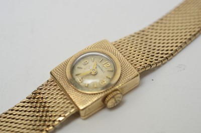 Lot 114 - A 9ct gold cased Longines cocktail watch