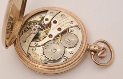 Lot 40 - Rolex, Geneve: a 9ct yellow gold cased hunter pocket watch
