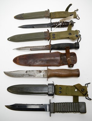 Lot 451 - Four fighting knives.