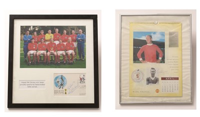 Lot 657 - Bobby and Jack Charlton autographs