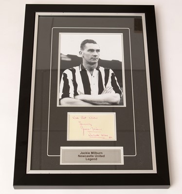 Lot 629 - Autograph of Newcastle United football player Jackie Milburn