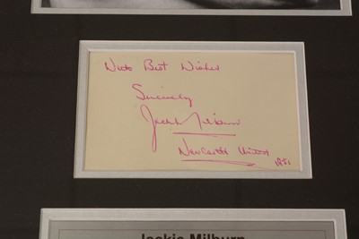 Lot 629 - Autograph of Newcastle United football player Jackie Milburn