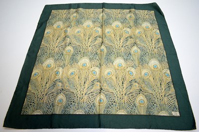 Lot 791 - A Liberty of London peacock feather pattern silk scarf