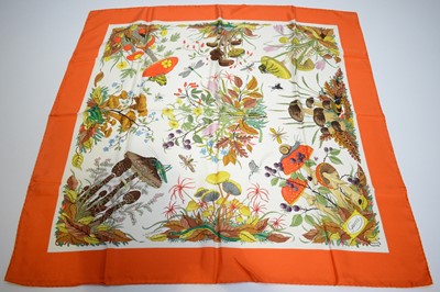 Lot 792 - A Gucci "Flora" pattern silk scarf