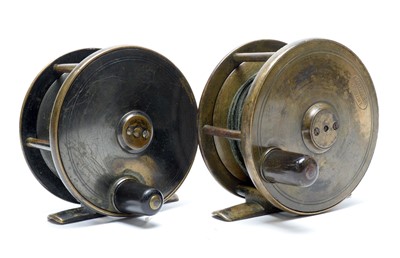 Lot 584 - Two early 20th Century fishing reels by P.D. Malloch