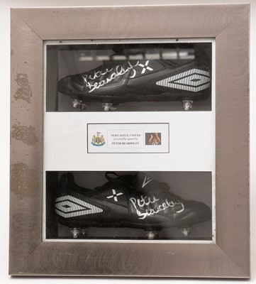 Lot 630 - Peter Beardsley autograph on a pair of football boots