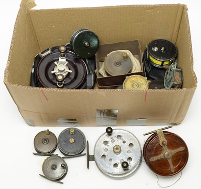 Lot 591 - A selection of fishing reels, various.