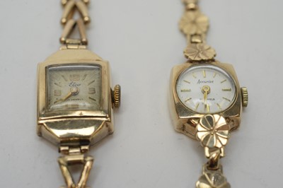 Lot 122 - Two 9ct gold cased cocktail watches