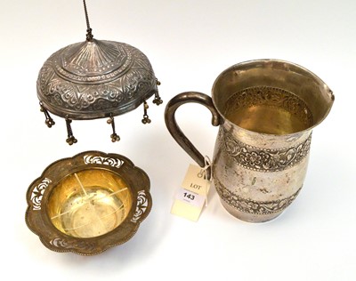Lot 143 - Indian white metal items