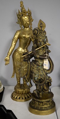 Lot 285 - Two figures of deities.