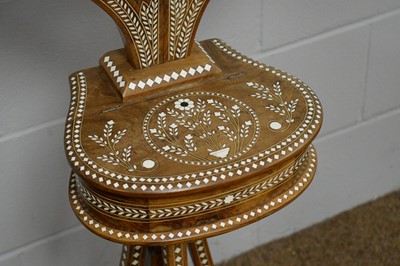 Lot 36 - An Indian bone-inlaid shaving stand