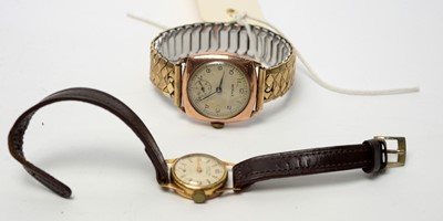 Lot 140 - A 9ct gold cased Audax and one other watch