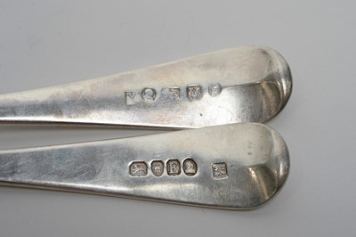 Lot 202 - Four Georgian silver table spoons