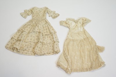 Lot 814 - Two Victorian tailor's miniature sample dresses