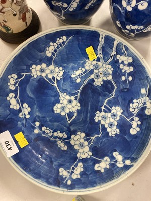 Lot 430 - Chinese vases and a plate.