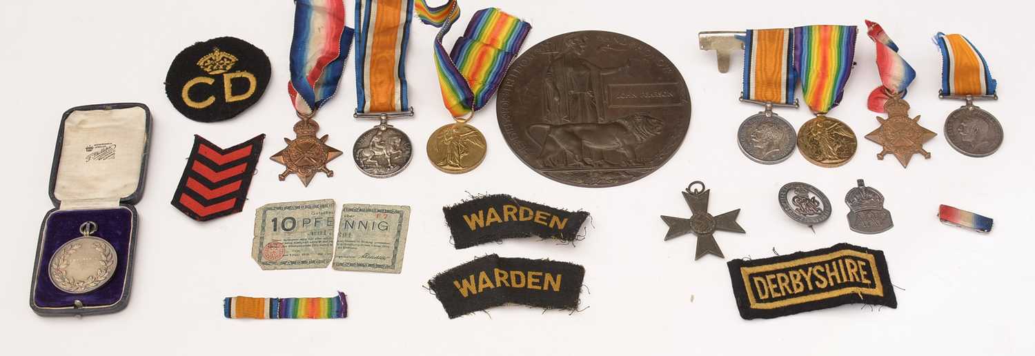420 - Group of WWI medals and insignia