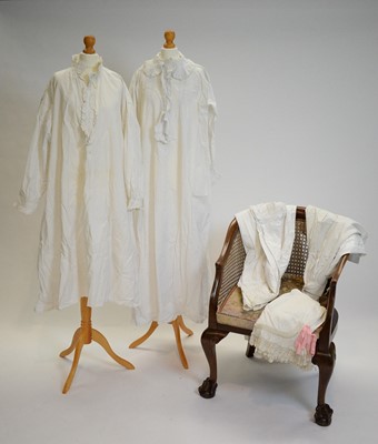 Lot 798 - Victorian cotton nightgowns and pantaloons