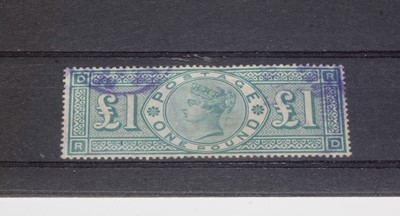 Lot 853 - GB QV 1887 £1 green