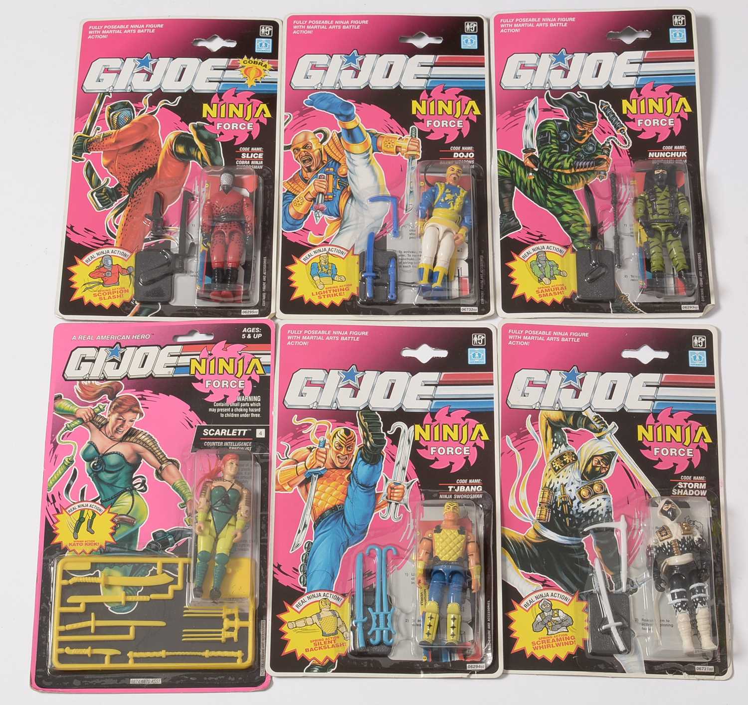 179 - Hasbro G.I. Joe Ninja Force figurines.