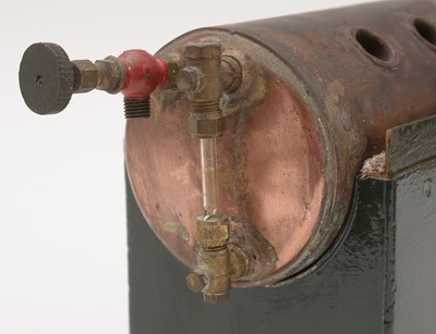 Lot 299 - A copper horizontal live-steam boiler