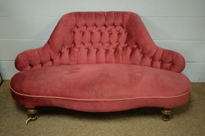 Lot 46 - A Victorian button-back settee