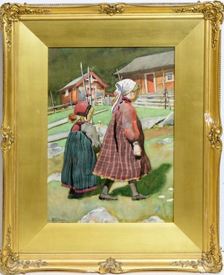 Lot 226 - Harald Krohg Stabell - watercolour