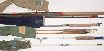 Lot 596 - Four fishing rods, various makers.