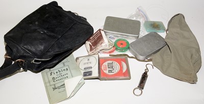 Lot 597 - Various fly boxes and flies, fishing lets and sundries.