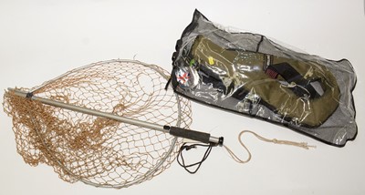 Lot 598 - Parmaris life jacket; and a landing net.