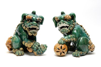 Lot 451 - Pair of Chinese Buddhist lions