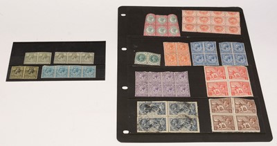 Lot 868 - A selection of 19th and early 20th Century GB blocks and pairs