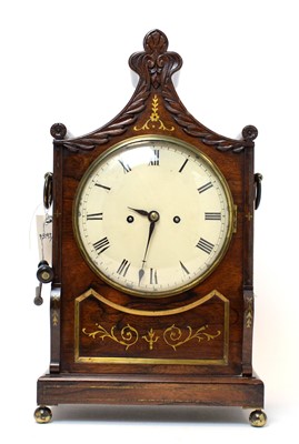 Lot 550 - George IV inlaid bracket clock.