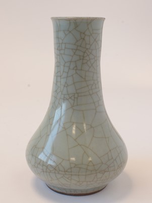 Lot 453 - Chinese celadon crackle glaze vase