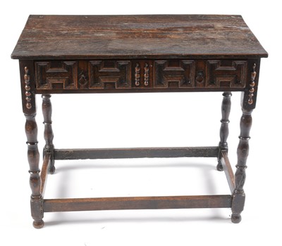 Lot 621 - A 17th Century and later oak side table