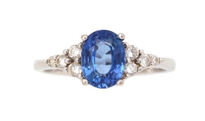 Lot 65 - A sapphire and diamond ring, by Iliana