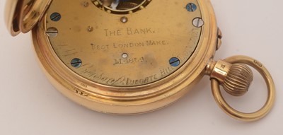 Lot 11 - J.W. Benson, London: an 18ct yellow gold open faced pocket watch