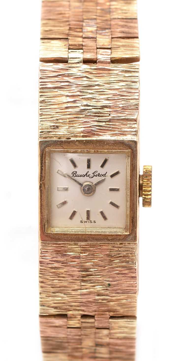 Lot 6 - Bueche Girod: a 9ct bi-coloured gold lady's cocktail watch