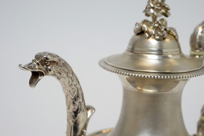Lot 171 - A mid-19th Century French silver coffee pot, by Christofle