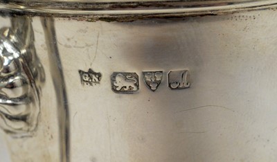 Lot 148 - A George V silver christening cup