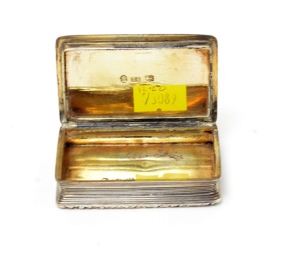 Lot 178 - A George IV silver snuff box, by Thomas Streetin